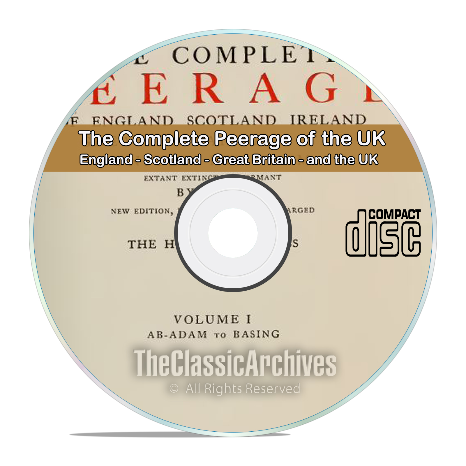 The Complete Peerage of England, Scotland, Ireland, Great Britain, UK CD